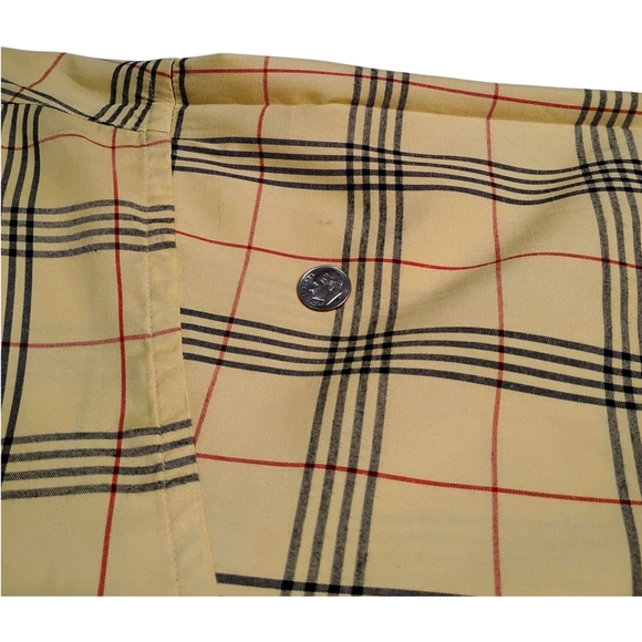 Karl Kani Vintage Yellow and Black with Red Casual Button Down Shirt, 2X - Picture 15 of 16